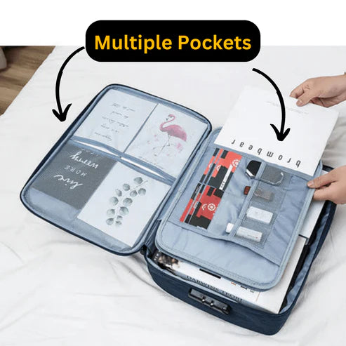 Premium Waterproof Document Storage Travel Bag (Fireproof)