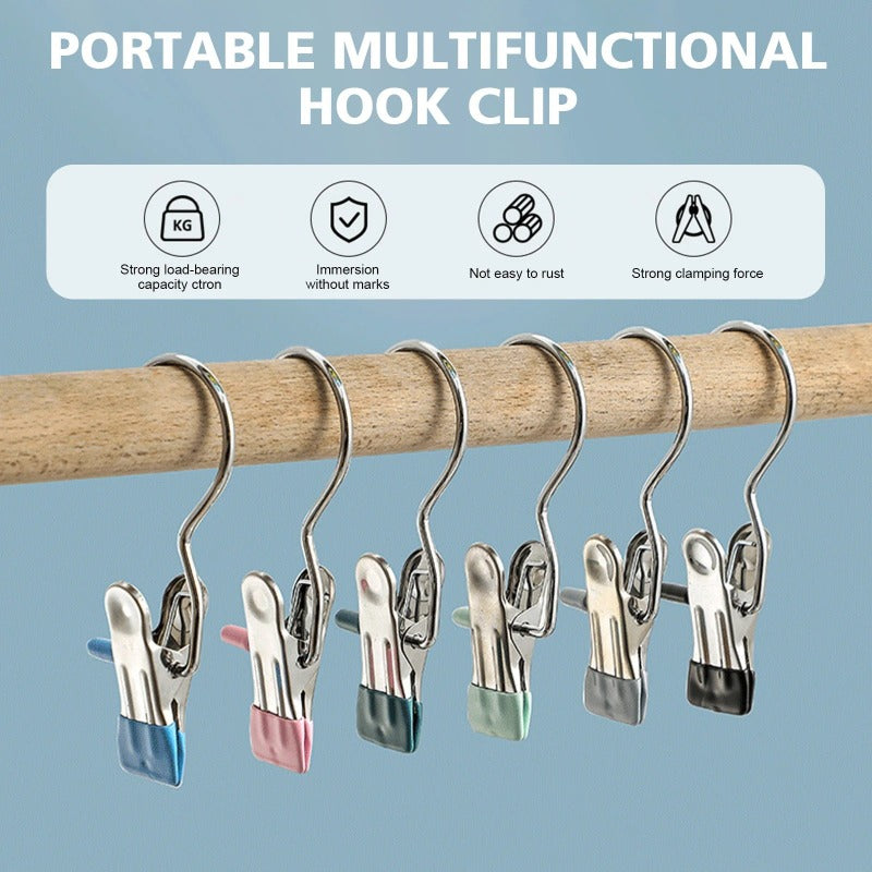 Portable Multipurpose Stainless Steel Hanger Clips