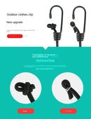 Bungee clothesline with 12 clips (Set of 2)